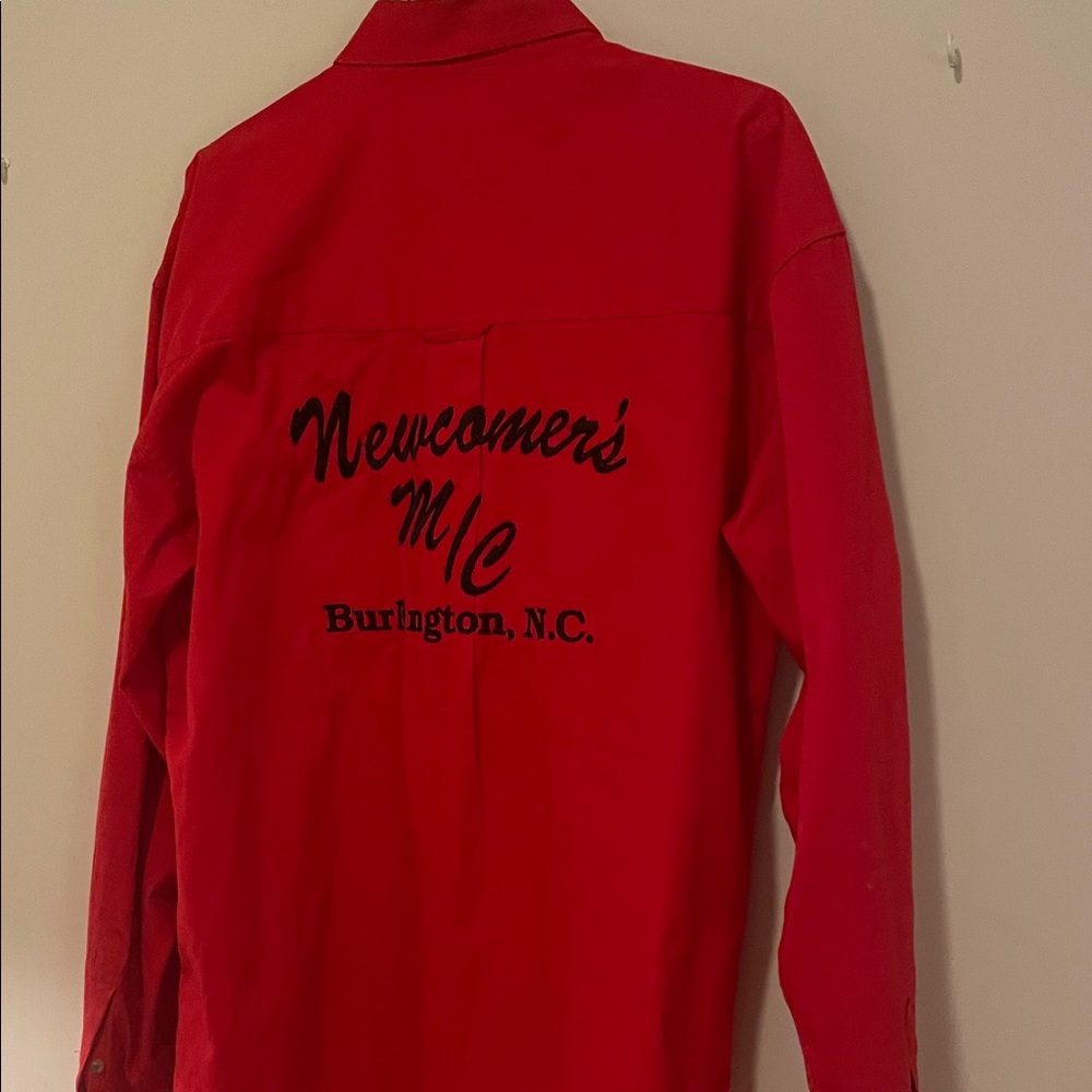 Chase Authentics Men's Bright Red Button-Down Shirt